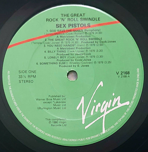 Sex Pistols : The Great Rock 'N' Roll Swindle (LP, Comp, Pos)