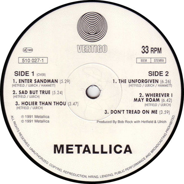 Metallica : Metallica (2xLP, Album)