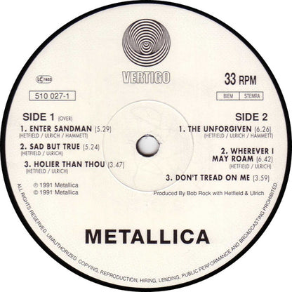 Metallica : Metallica (2xLP, Album)