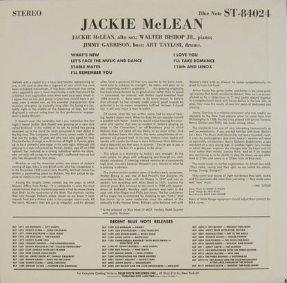 Jackie McLean : Swing, Swang, Swingin' (LP, Album, Ltd, RE)