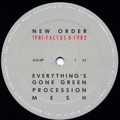 New Order : 1981-1982 (12", Comp, RP)