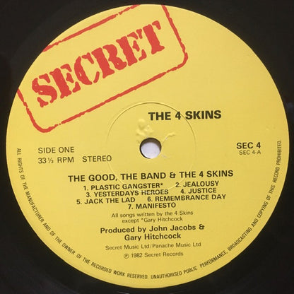 The 4 Skins* : The Good, The Bad & The 4 Skins (LP, Album, M/Print)