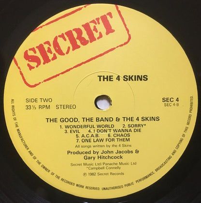 The 4 Skins* : The Good, The Bad & The 4 Skins (LP, Album, M/Print)