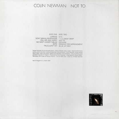 Colin Newman : Not To (LP, Album)