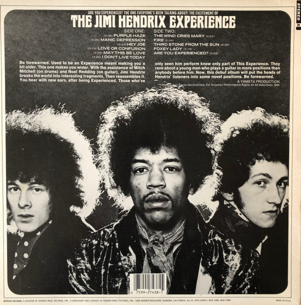 The Jimi Hendrix Experience : Are You Experienced (LP, Album, RE, RP, Bar)