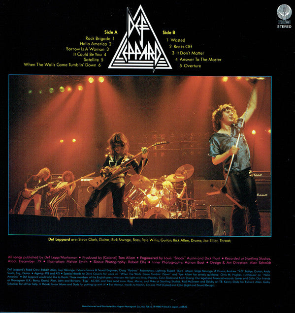 Def Leppard : On Through The Night (LP, Album, RE)