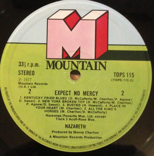 Nazareth (2) : Expect No Mercy (LP, Album)