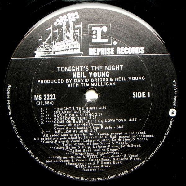 Neil Young : Tonight's The Night (LP, Album, Dif)