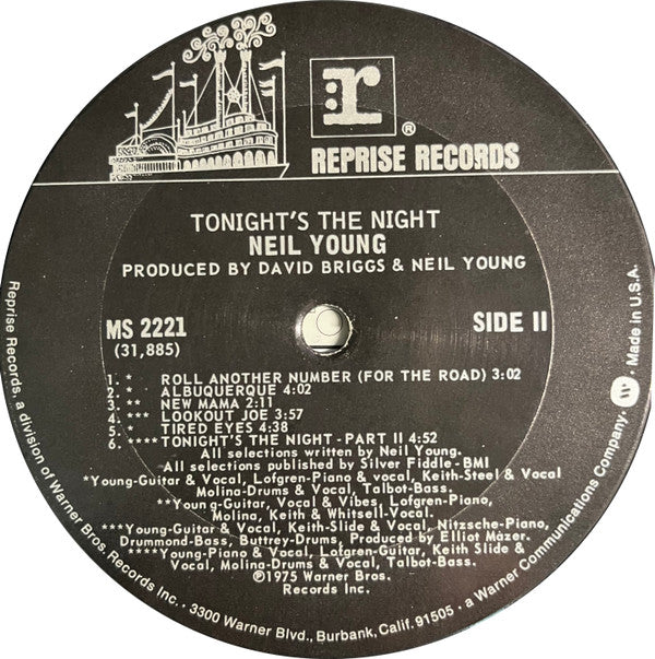 Neil Young : Tonight's The Night (LP, Album, Dif)