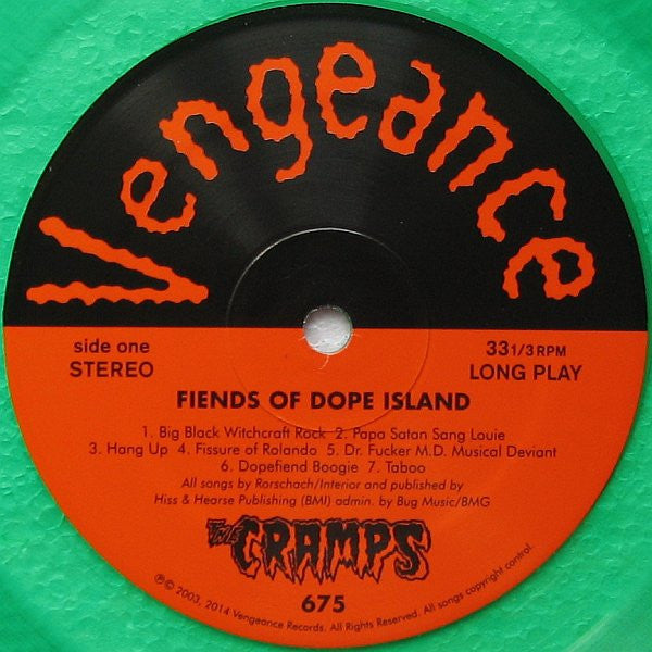 The Cramps : Fiends Of Dope Island (LP, Album, Ltd, RE, Gre)