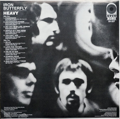 Iron Butterfly : Heavy (LP, Album, Mono, Ltd, RE, RM, 180)