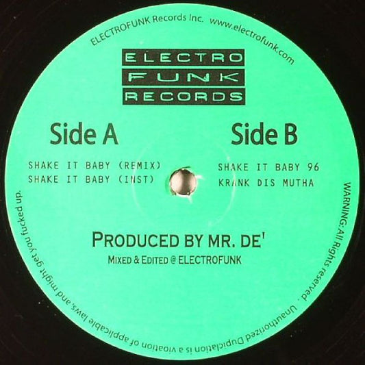 Mr. De' : Shake It Baby (12")