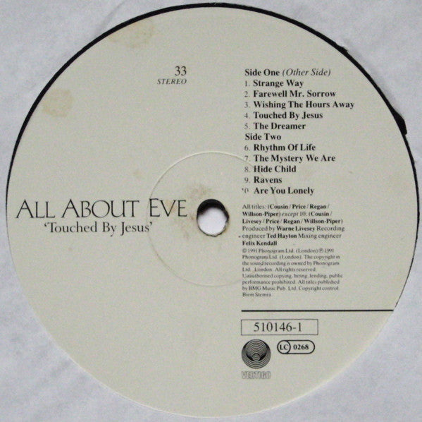 All About Eve : Touched By Jesus (LP, Album)