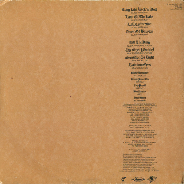 Rainbow : Long Live Rock 'N' Roll (LP, Album, RE, Gat)