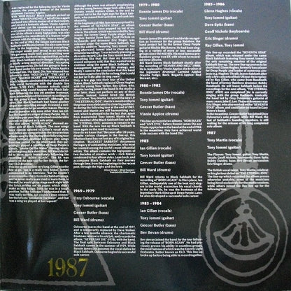 Black Sabbath : Blackest Sabbath: Black Sabbath 1970-1987 (2xLP, Comp, Gat)