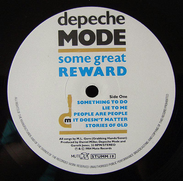 Depeche Mode : Some Great Reward (LP, Album, MPO)