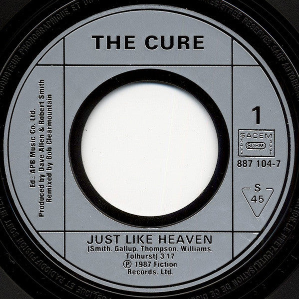 The Cure : Just Like Heaven (7", Single, Bla)