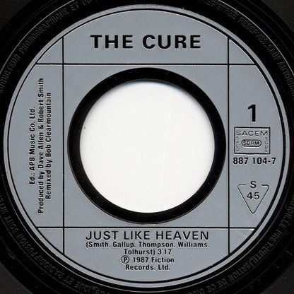 The Cure : Just Like Heaven (7", Single, Bla)