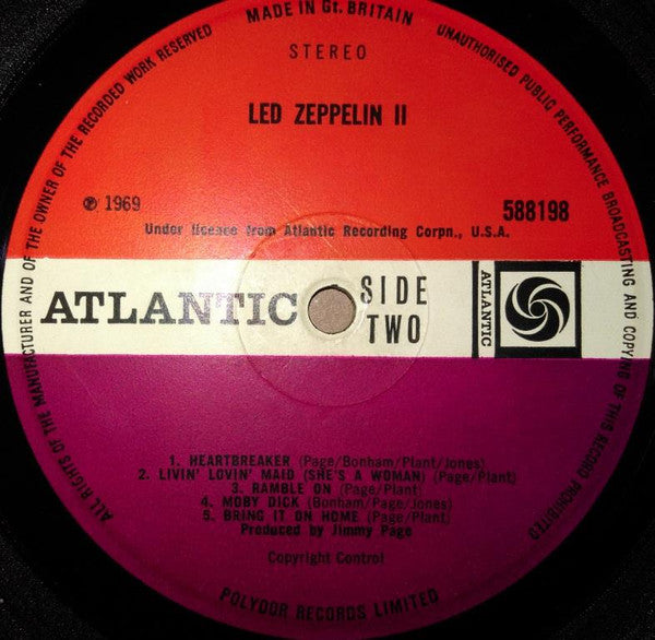 Led Zeppelin : Led Zeppelin II (LP, Album, Gat)