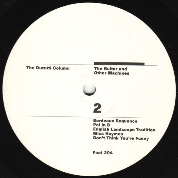 The Durutti Column : The Guitar And Other Machines (LP, Album)