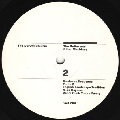 The Durutti Column : The Guitar And Other Machines (LP, Album)