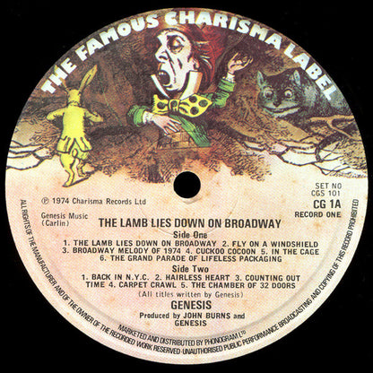 Genesis : The Lamb Lies Down On Broadway (2xLP, Album, RP)