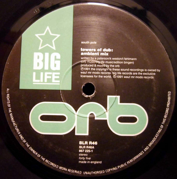 The Orb : Orb In Dub (Perpetual Dawn & Towers Of Dub, The Remix) (12", EP)