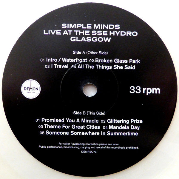 Simple Minds : Celebrate (Live At The SSE Hydro Glasgow) (2xLP, Album, RSD, Ltd, Tra)