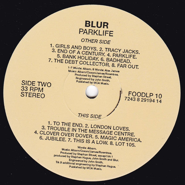 Blur : Parklife (LP, Album)