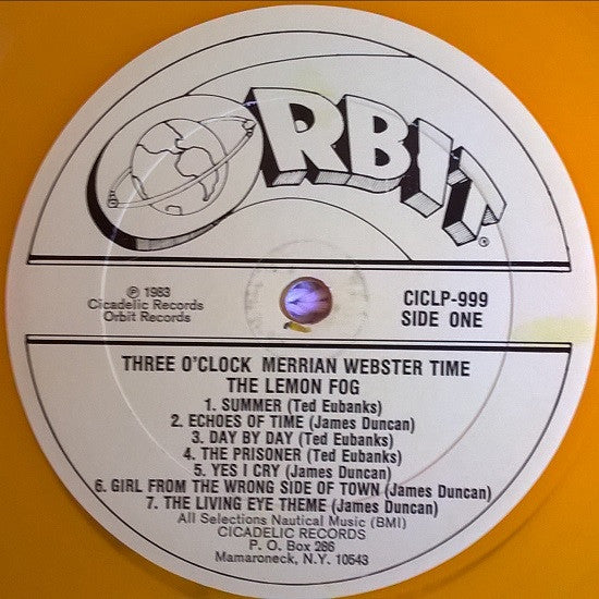 The Lemon Fog, The Nomads (3) : Three O'Clock Merrian Webster Time (LP, Comp, Ltd, Num, Yel)