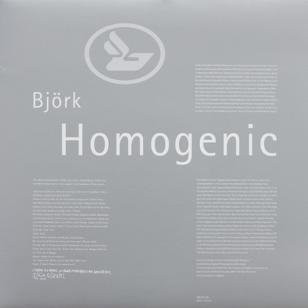 Björk : Homogenic (LP, Album, Ltd, RE, RP, Gre)