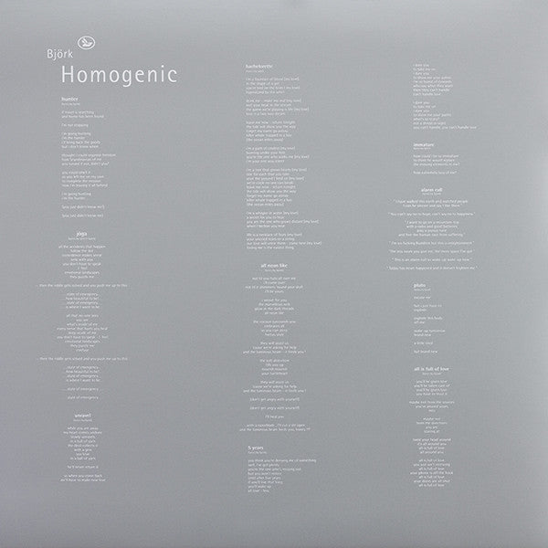 Björk : Homogenic (LP, Album, Ltd, RE, RP, Gre)