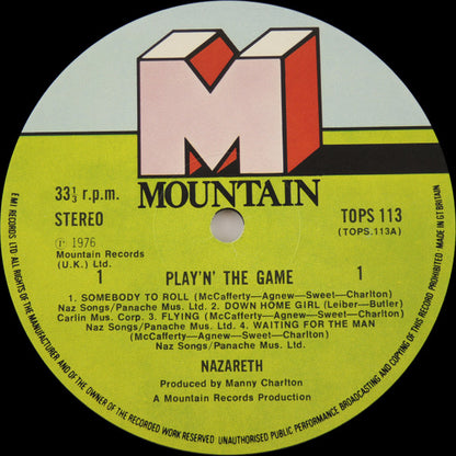 Nazareth (2) : Play'n' The Game (LP, Album)