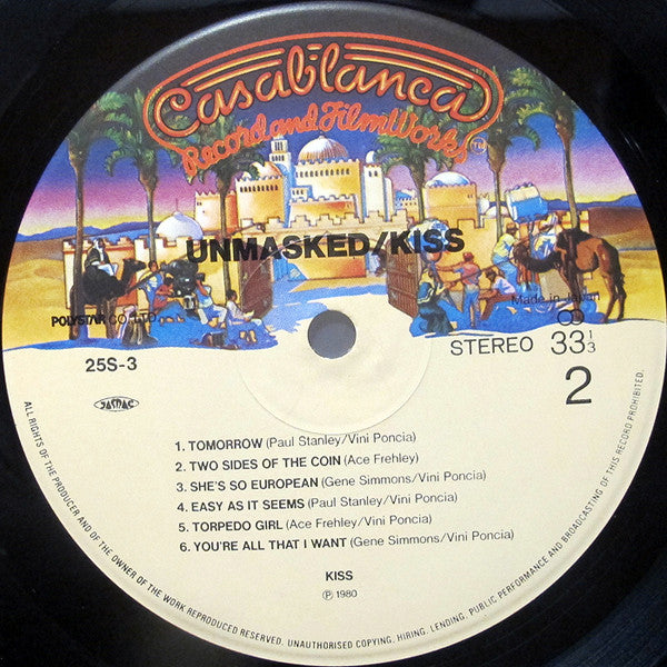 Kiss : Unmasked (LP, Album, Sub)