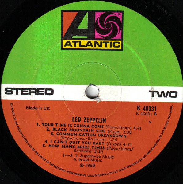 Led Zeppelin : Led Zeppelin (LP, Album, RE, RP, Cro)