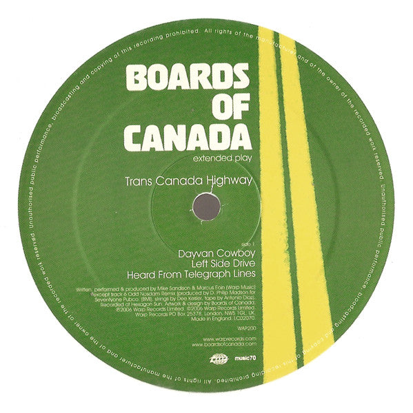 Boards Of Canada : Trans Canada Highway (12", EP, Whi)