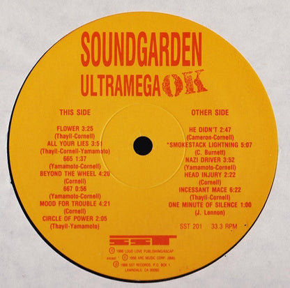 Soundgarden : Ultramega OK (LP, Album, 3 C)