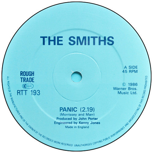 The Smiths : Panic (12", Single, CBS)