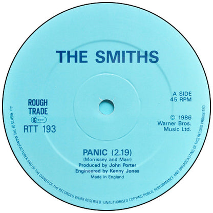 The Smiths : Panic (12", Single, CBS)
