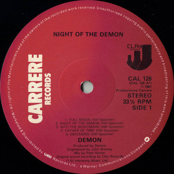 Demon (4) : Night Of The Demon (LP, Album)