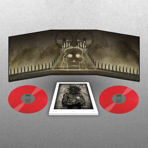 Muse : Drones (2xLP, Album, Red + CD, Album + DVD-V, NTSC + Dlx, )