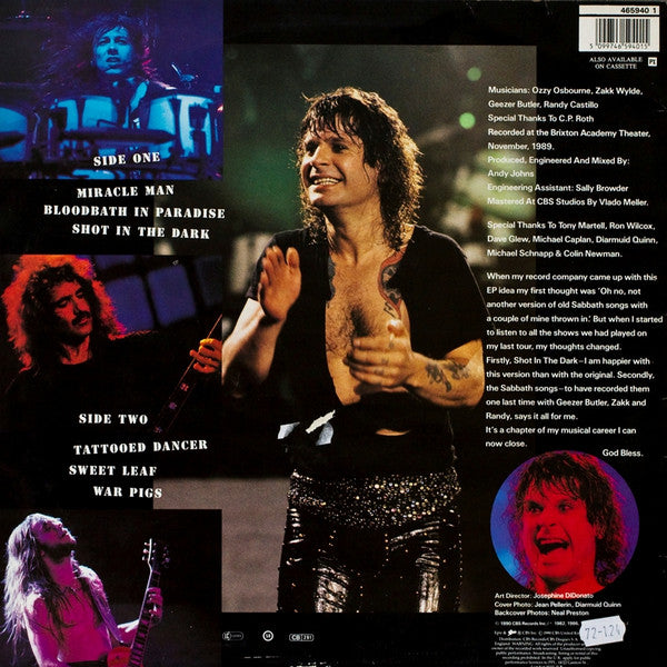 Ozzy Osbourne : Just Say Ozzy (12", EP)