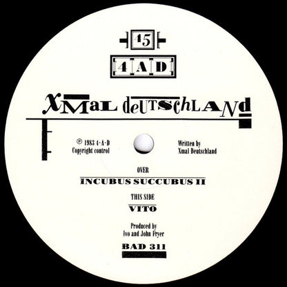 X Mal Deutschland : Incubus Succubus II (12", Single)