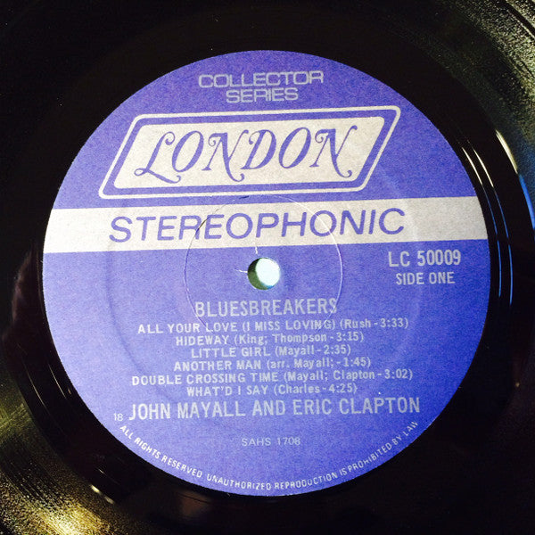 John Mayall With Eric Clapton : Blues Breakers (LP, Album, Pre)