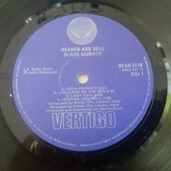 Black Sabbath : Heaven And Hell (LP, Album)
