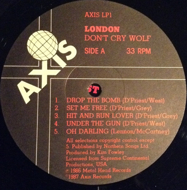 London (6) : Don't Cry Wolf (LP, Album)
