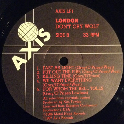 London (6) : Don't Cry Wolf (LP, Album)