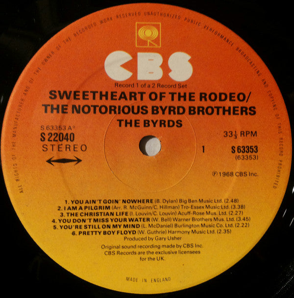 The Byrds : Sweetheart Of The Rodeo / The Notorious Byrd Brothers (2xLP, Comp)
