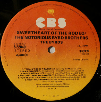 The Byrds : Sweetheart Of The Rodeo / The Notorious Byrd Brothers (2xLP, Comp)