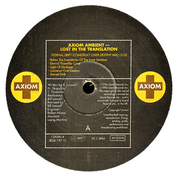 Axiom Ambient : Lost In The Translation (LP, Album + 12" + Ltd, Num)
